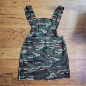Forever 21 Green Camo Overall Skirt - Size S